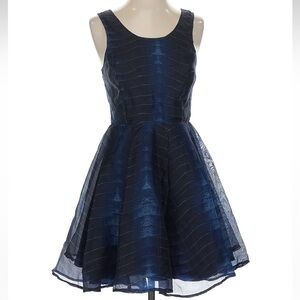 Felder Felder Couture Luxurious 100% Silk Tulle Runway Mini Dress Size 8 UK 4 US